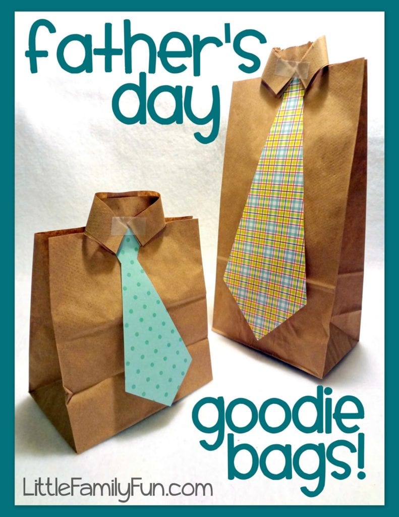Father's Day Goodie Bags, as an example of the best Father's Day crafts for kids