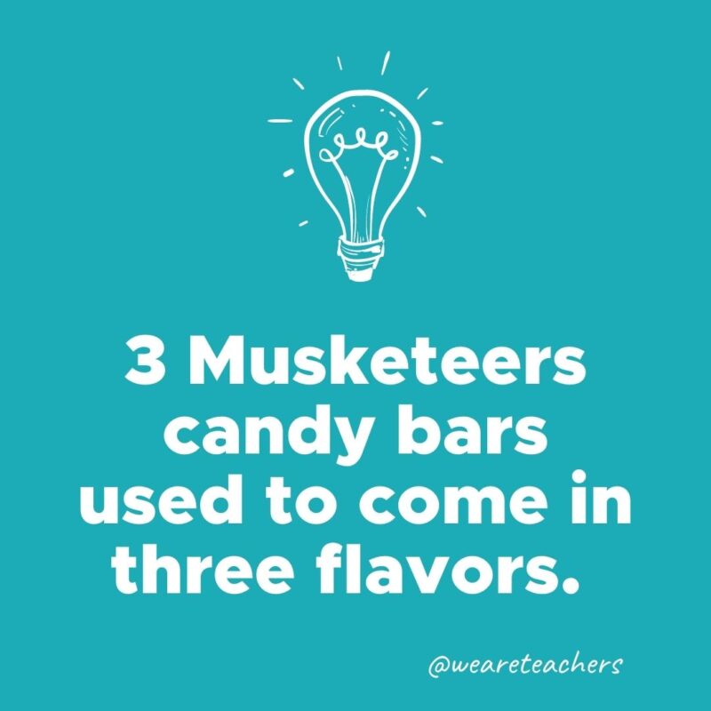 3 Musketeers candy bars used to come in three flavors. 