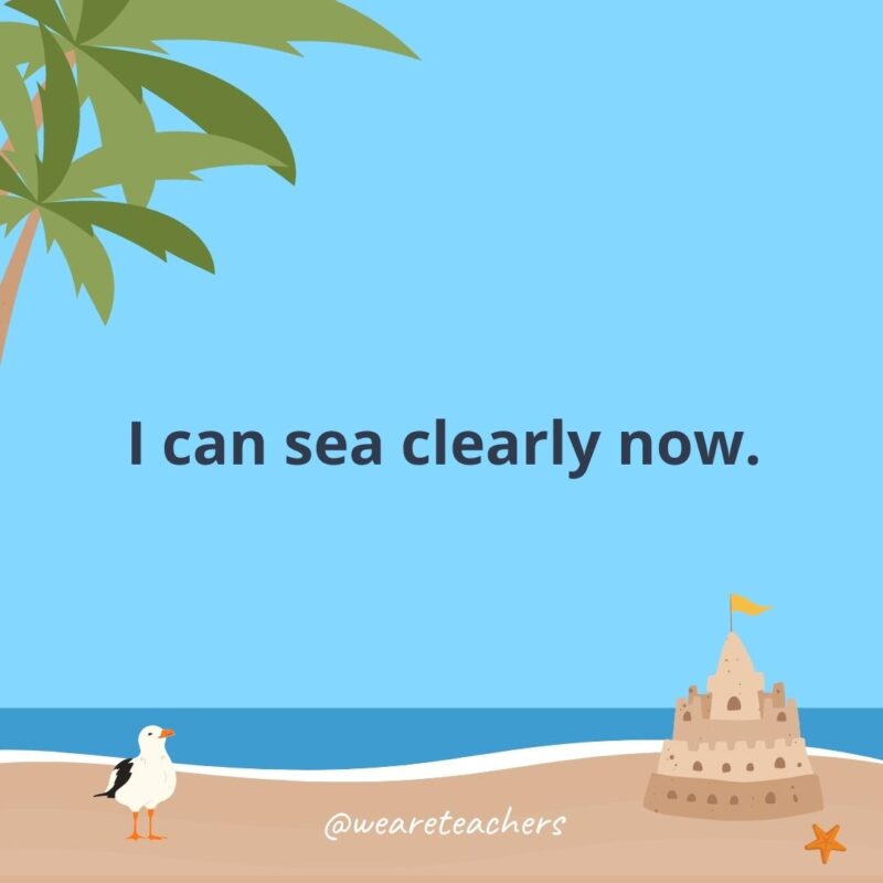 I can sea clearly now.- beach quotes