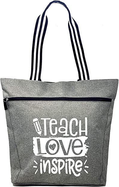 Teach Love Inspire zippable teacher bags- teacher bags