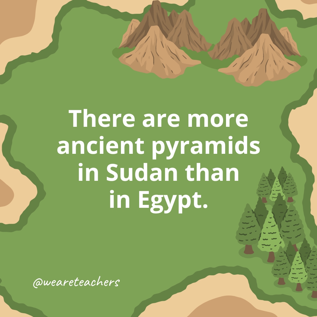 There are more ancient pyramids in Sudan than in Egypt.