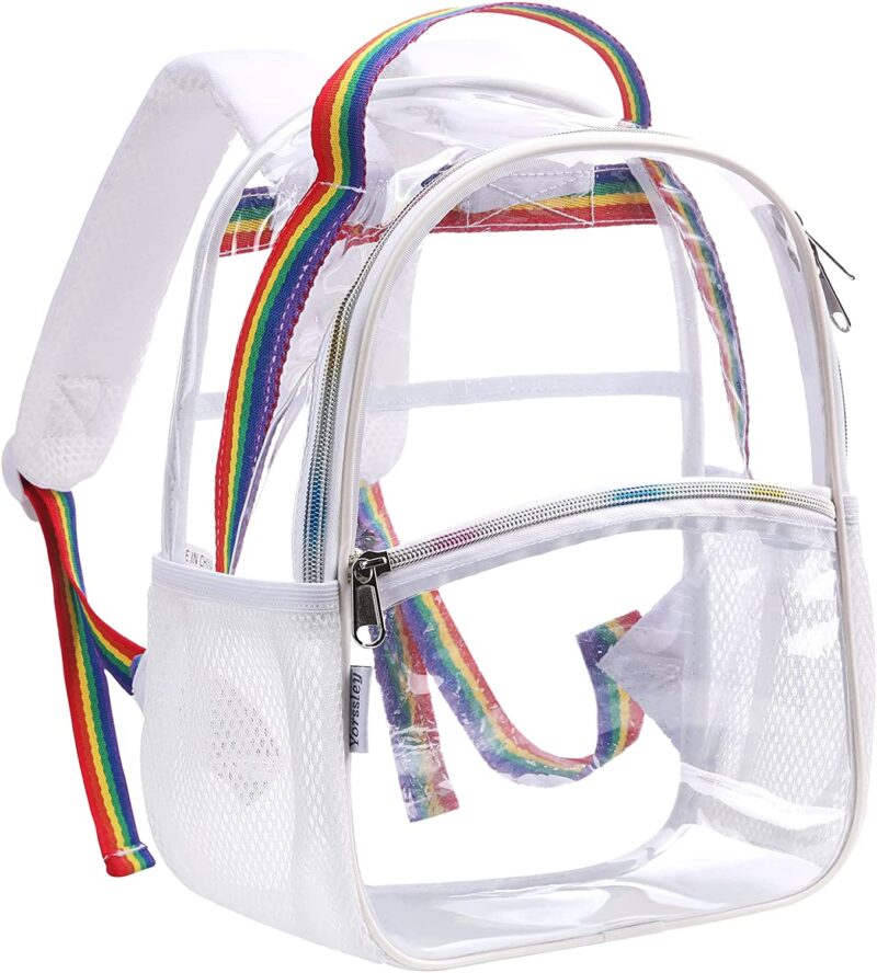 Yorssley clear backpacks for school rainbow color
