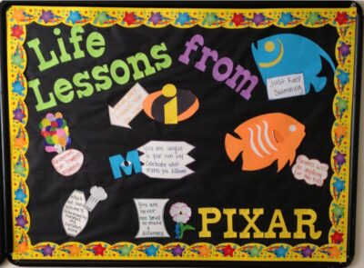 life lessons from pixar front office bulletin board idea