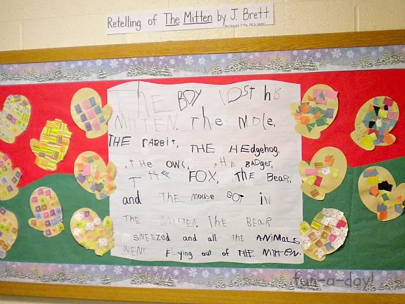 bulletin board made by interactive writing 