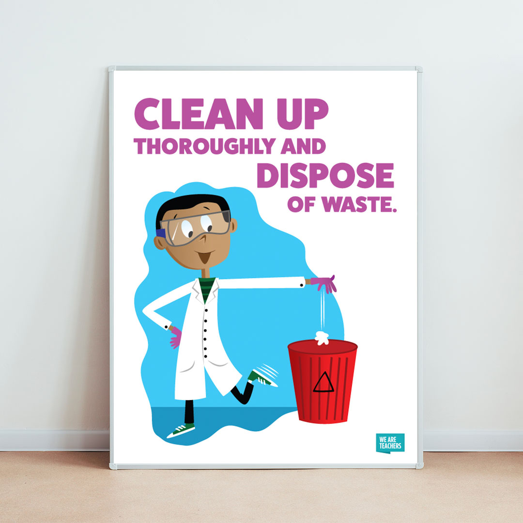 Clean up thoroughly and dispose of waste appropriately.