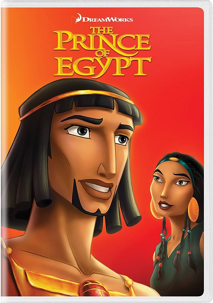 The Prince of Egypt movie cover, a historical movie 