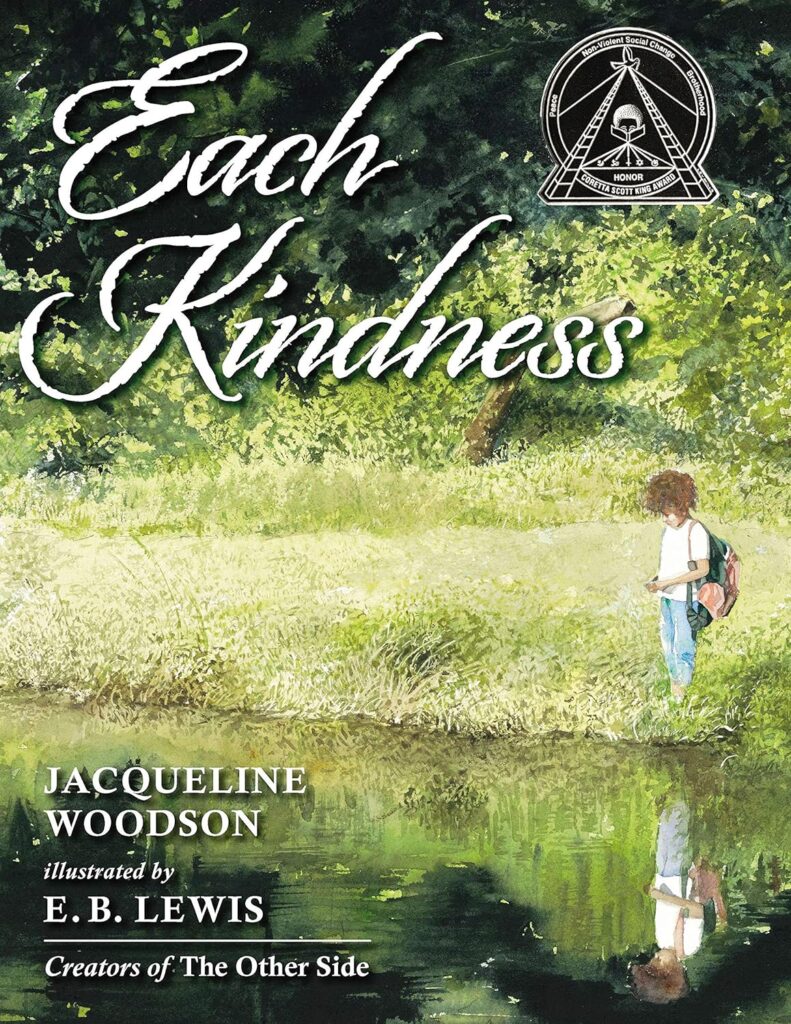 Each Kindness by Jacqueline Woodson book cover- anti-bullying books