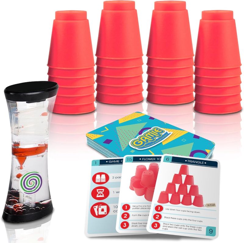 Game Stacking Cups Game With 18 Challenges