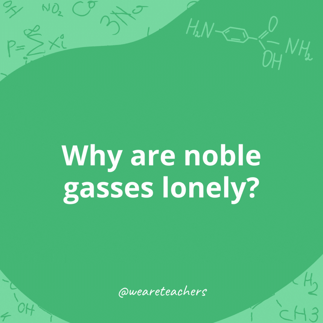Why are noble gasses lonely? 

They're the most stable alone.