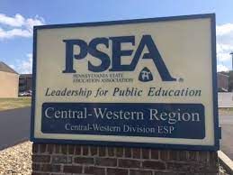 PSEA sign that says leadership for public education (teachers union) 