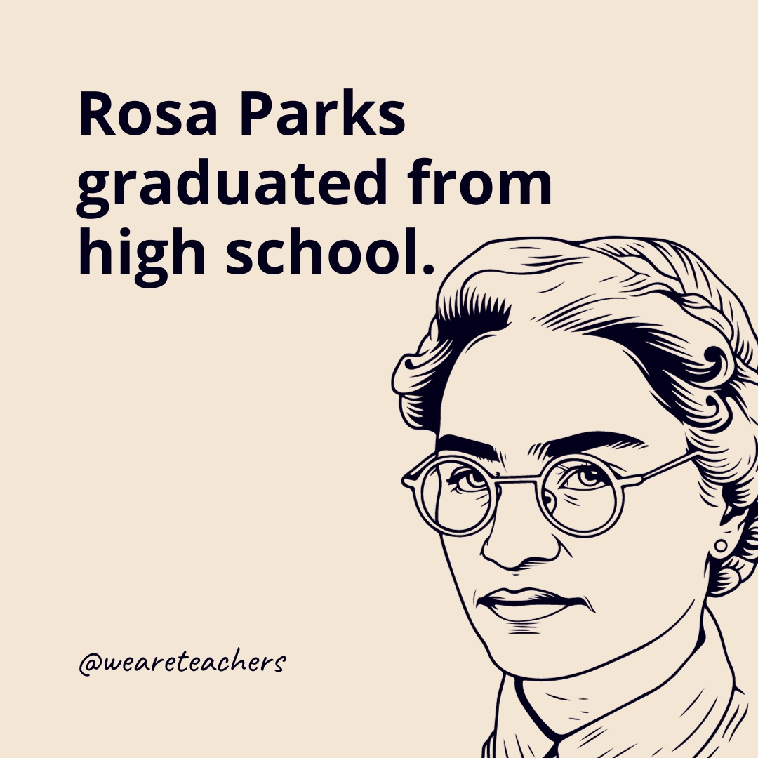 Rosa Parks graduated from high school.