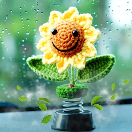 Best Gifts for Bus Drivers: sunflower dashboard bobble