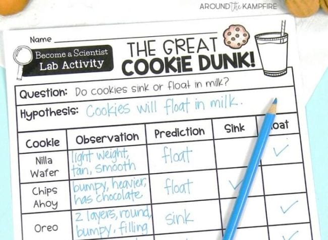The Great Cookie Dunk printable worksheet with a blue pen
