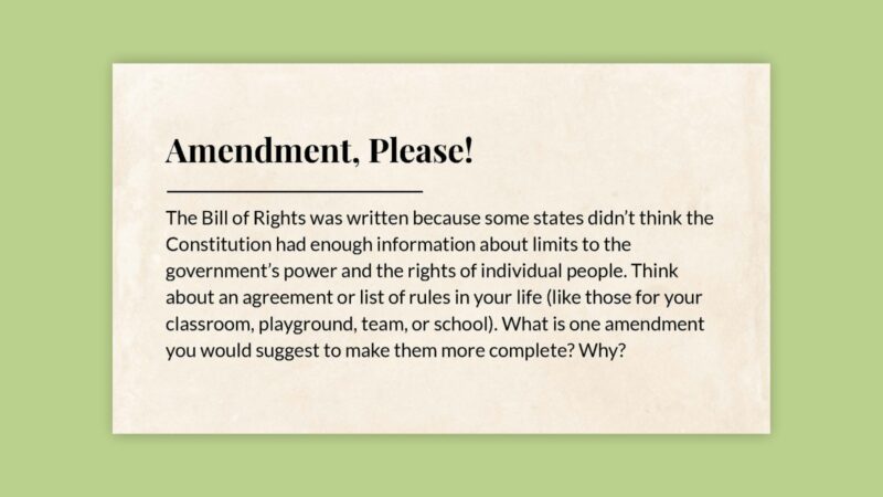Amendment, Please! slide