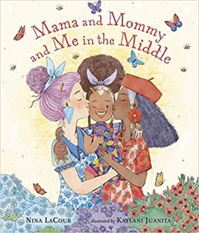 Book cover for Mama, Mommy and Me in the Middle as an example of preschool books
