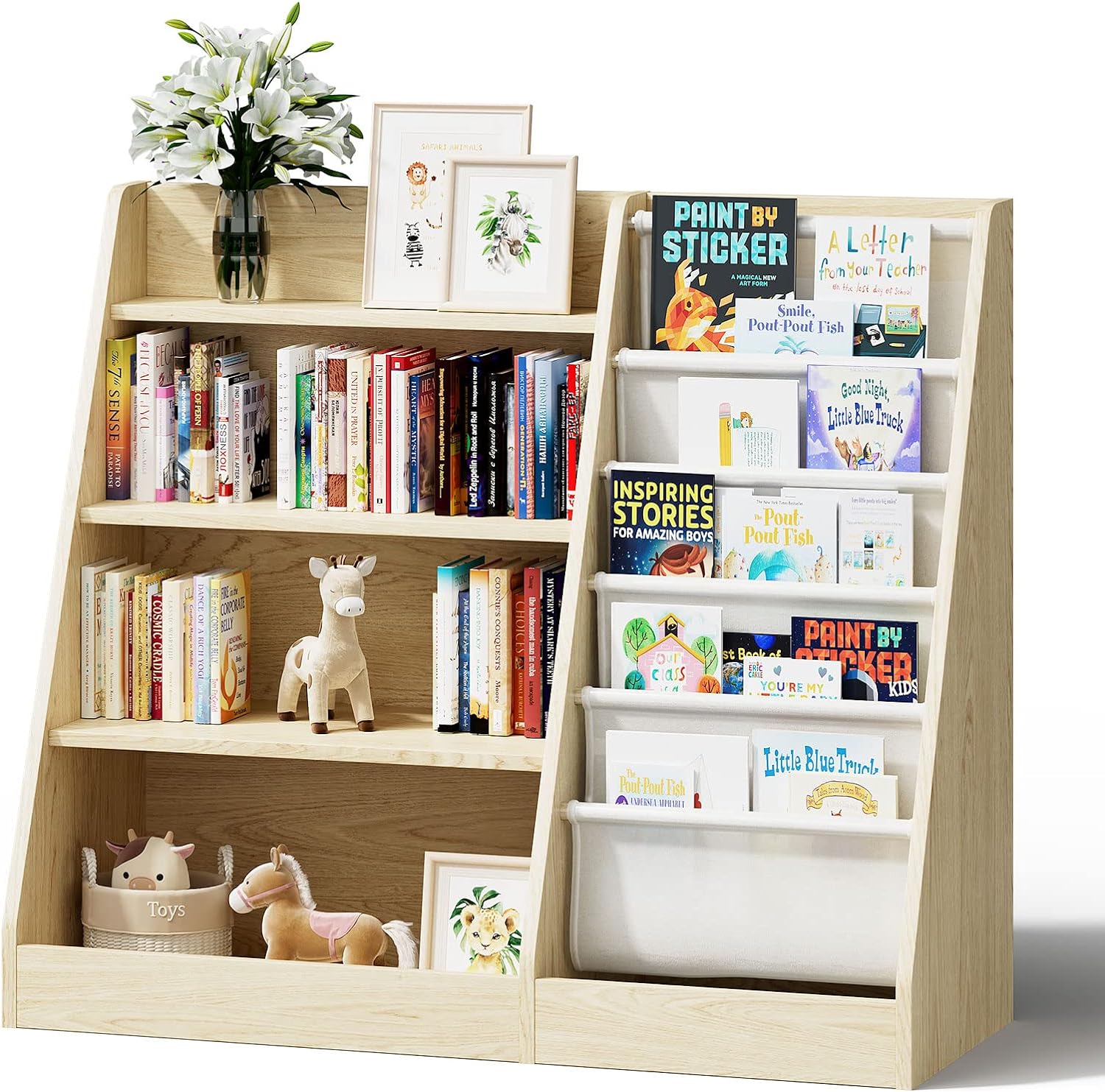 4 Tier Kids Wooden Bookshelf