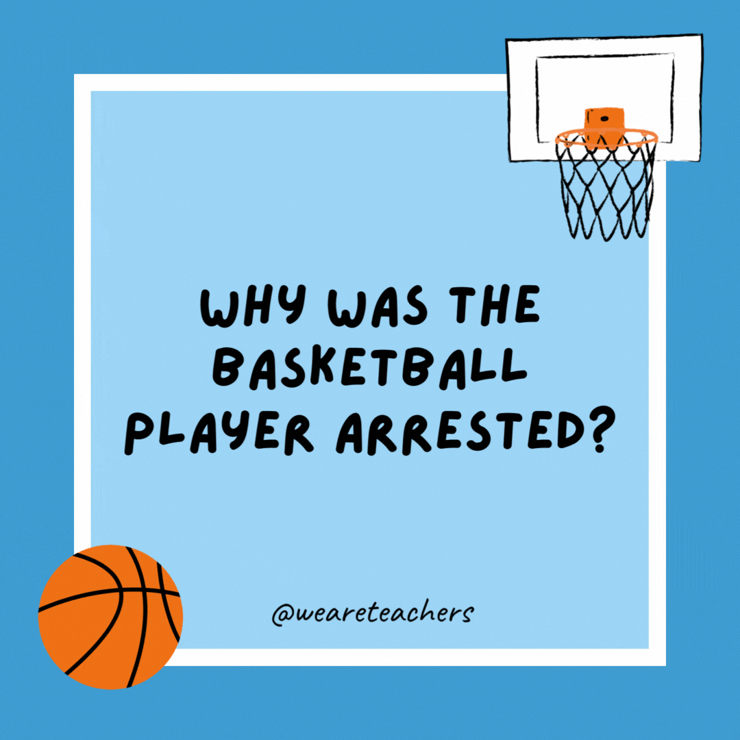 Why was the basketball player arrested?

He was caught dunk-driving.