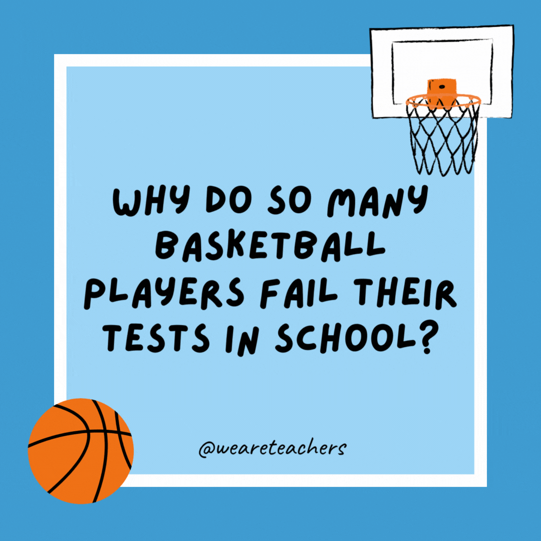 Why do so many basketball players fail their tests in school?

Because they don’t want to pass.