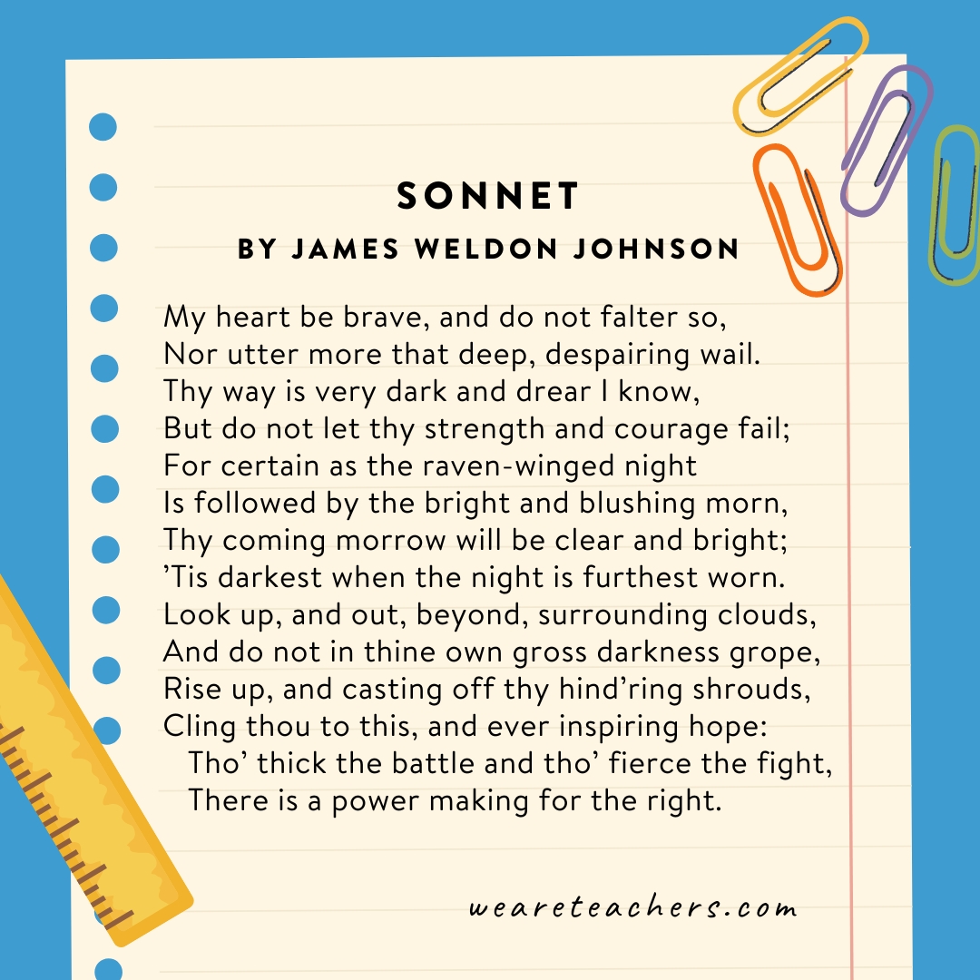Sonnet by James Weldon Johnson