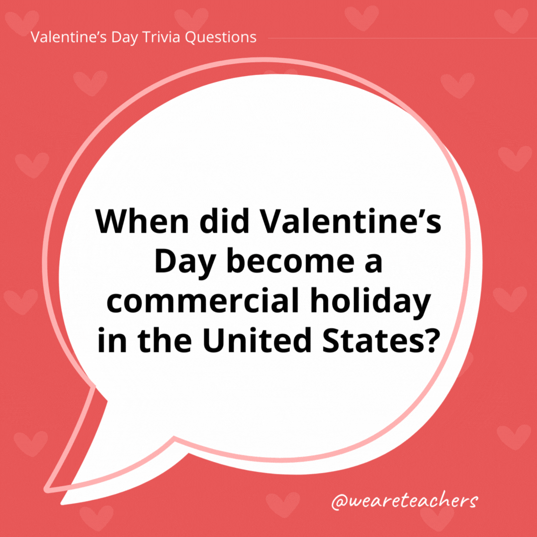 When did Valentine's Day become a commercial holiday in the United States?

In the mid-1800s, with the mass production of Valentine's Day cards.