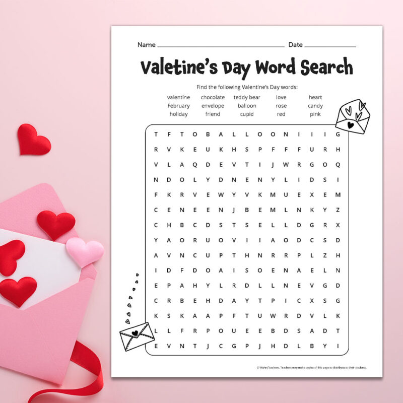 Valentine's Day word puzzle