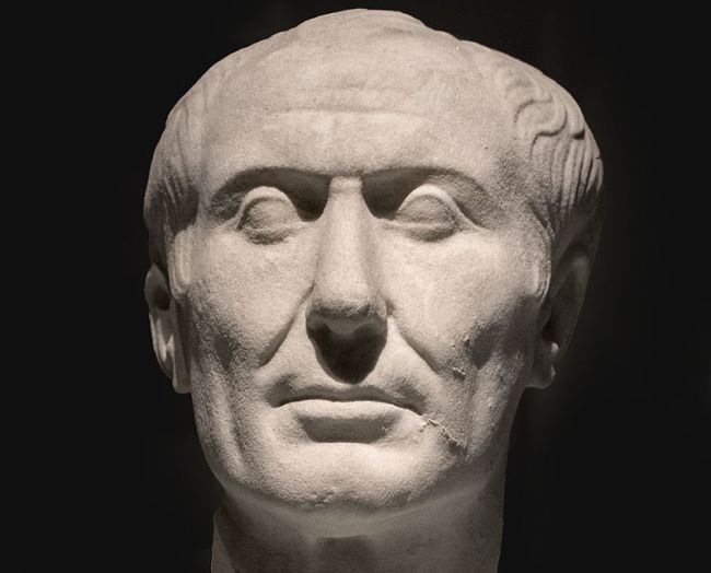 Sculpture of Julius Caesar, as an example of famous world leaders