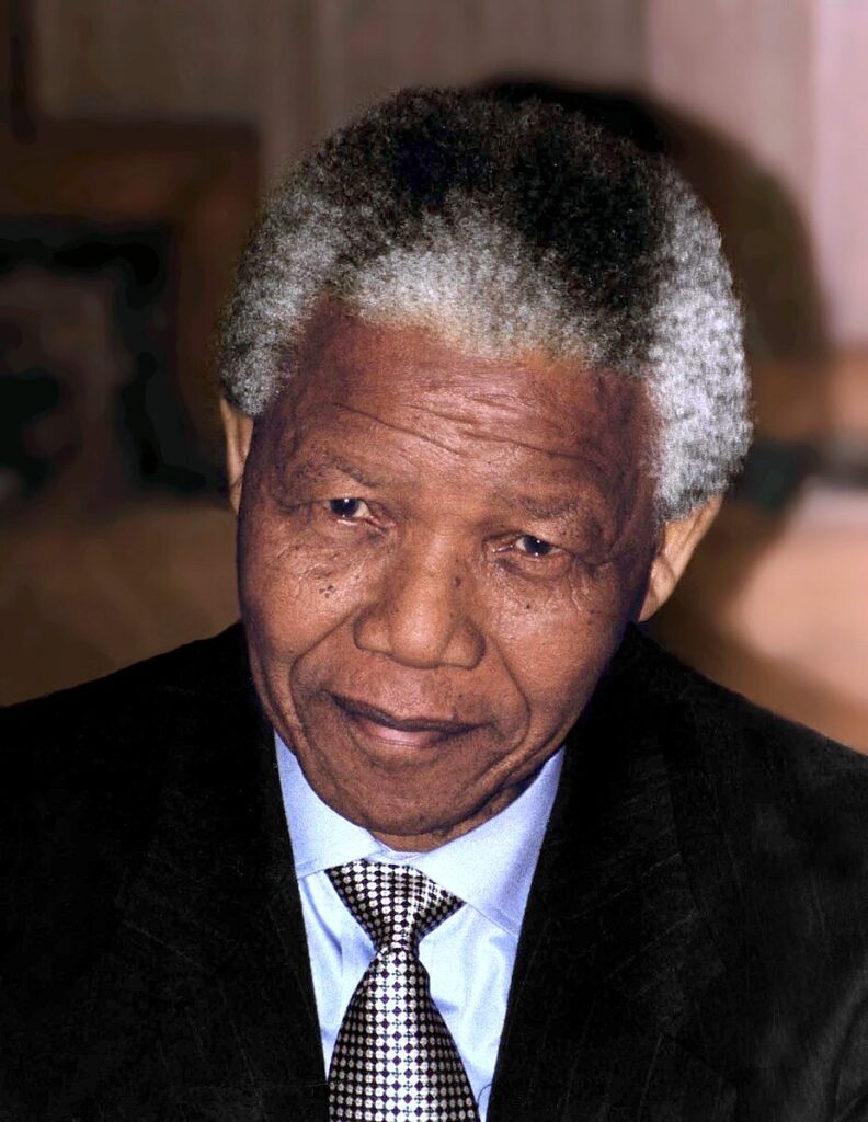 photo of nelson mandela president of south africa 