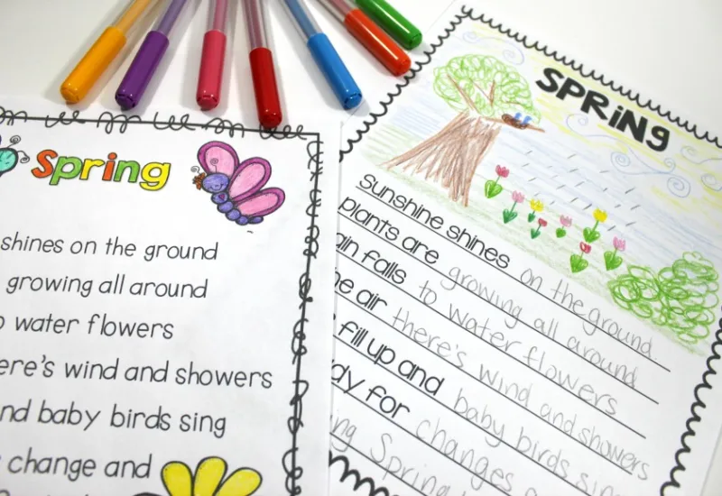 Children's poetry worksheets to be used for read across america activities