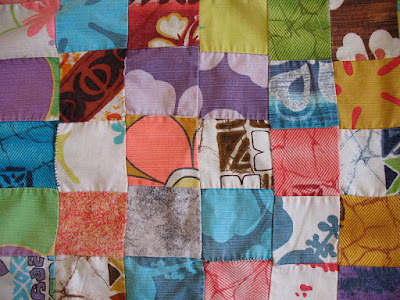 A colorful patchwork quilt as an example of Earth Day crafts