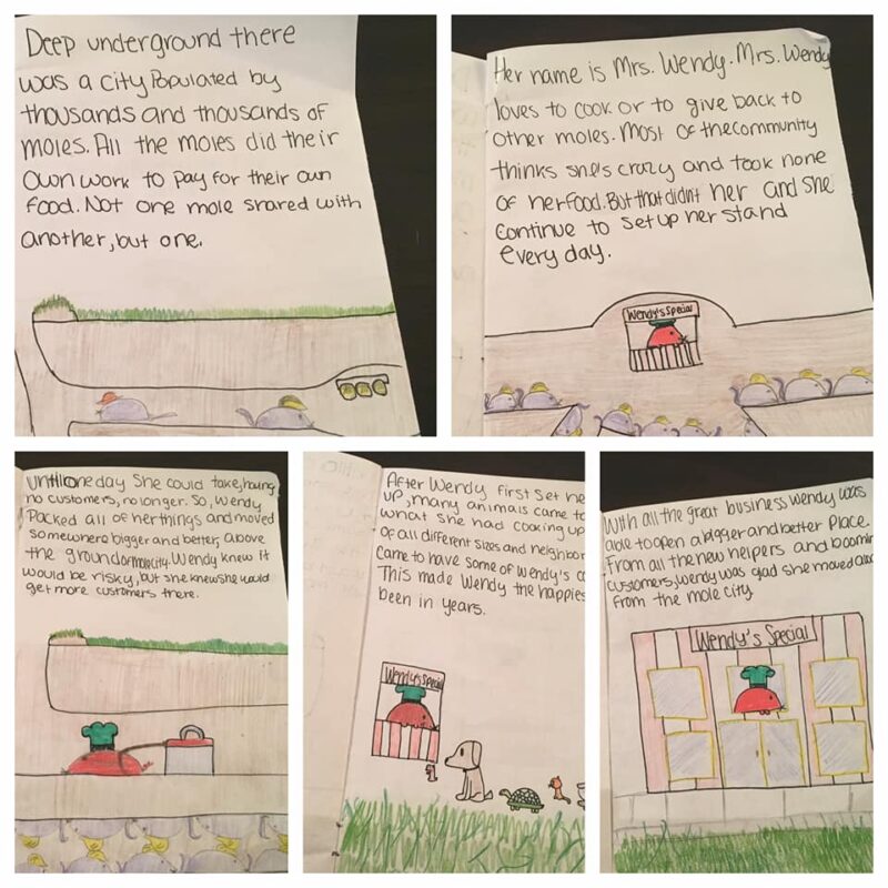 Jenni C.W.'s student made an entire storybook for her. 