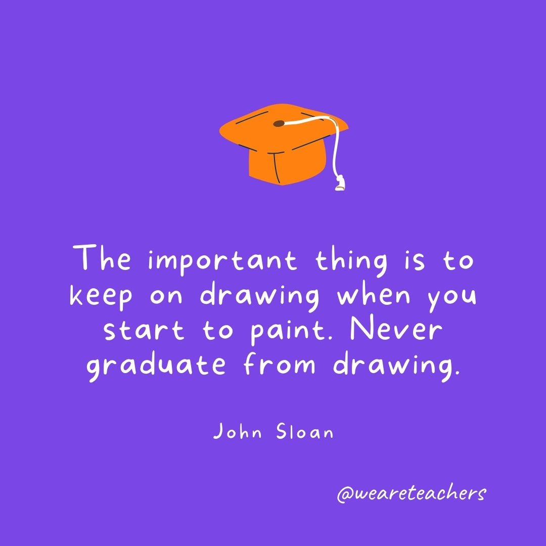 The important thing is to keep on drawing when you start to paint. Never graduate from drawing. —John Sloan