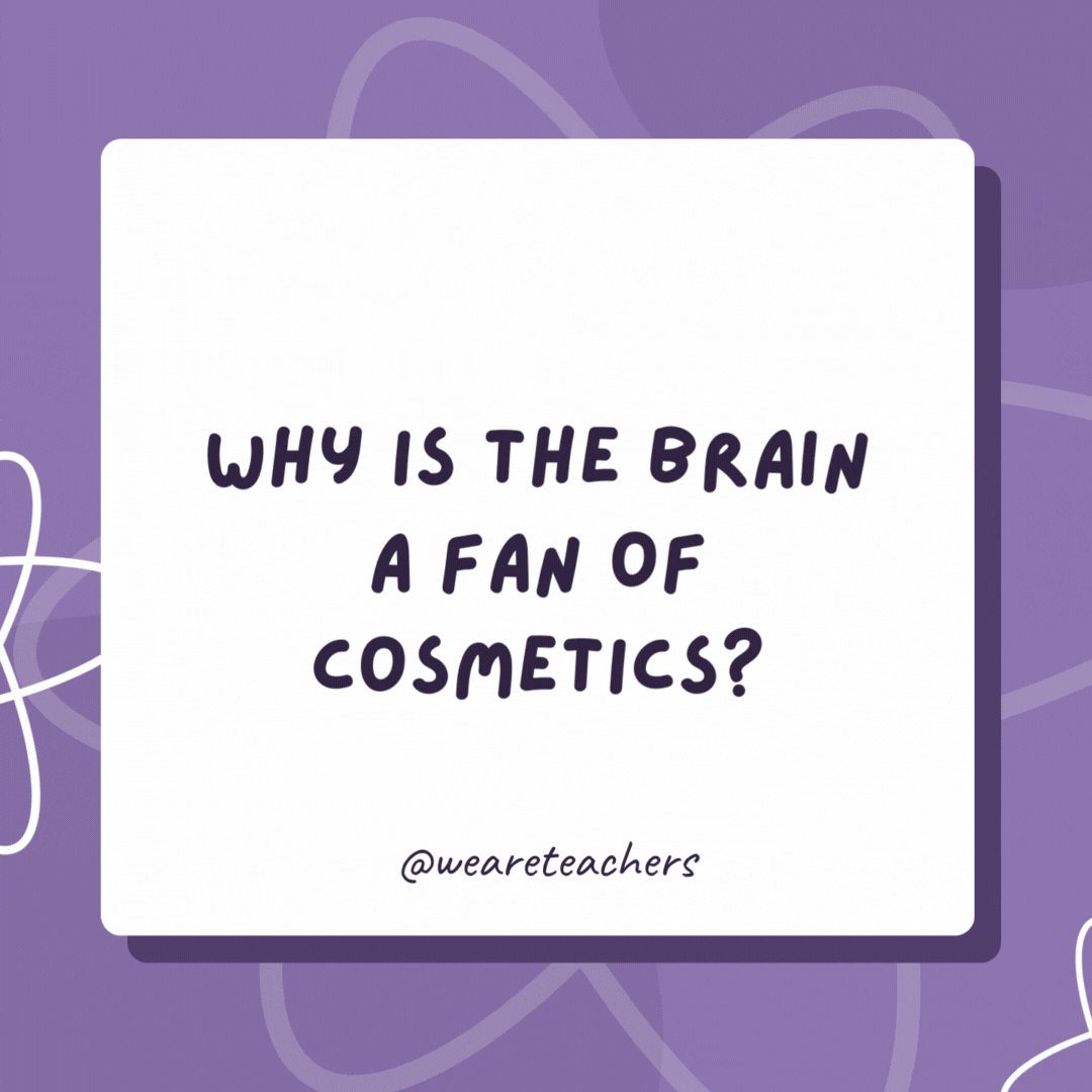 Why is the brain a fan of cosmetics?

It helps to 