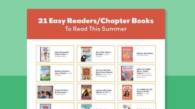 Summer Reading List featuring easy readers and chapter books.