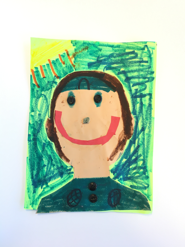 Art therapy activities self-portrait collage