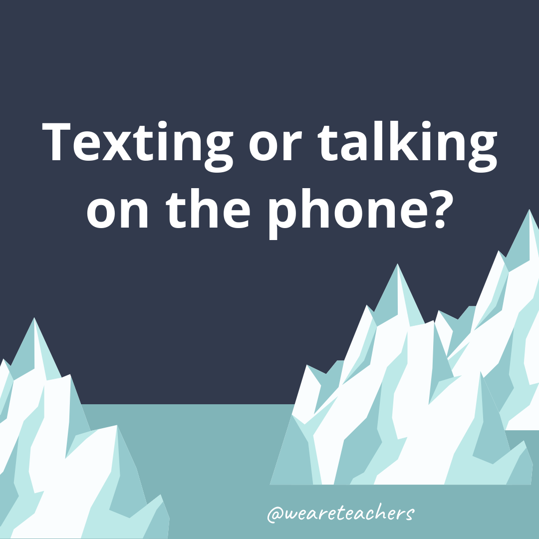 Texting or talking on the phone?- fun icebreaker questions