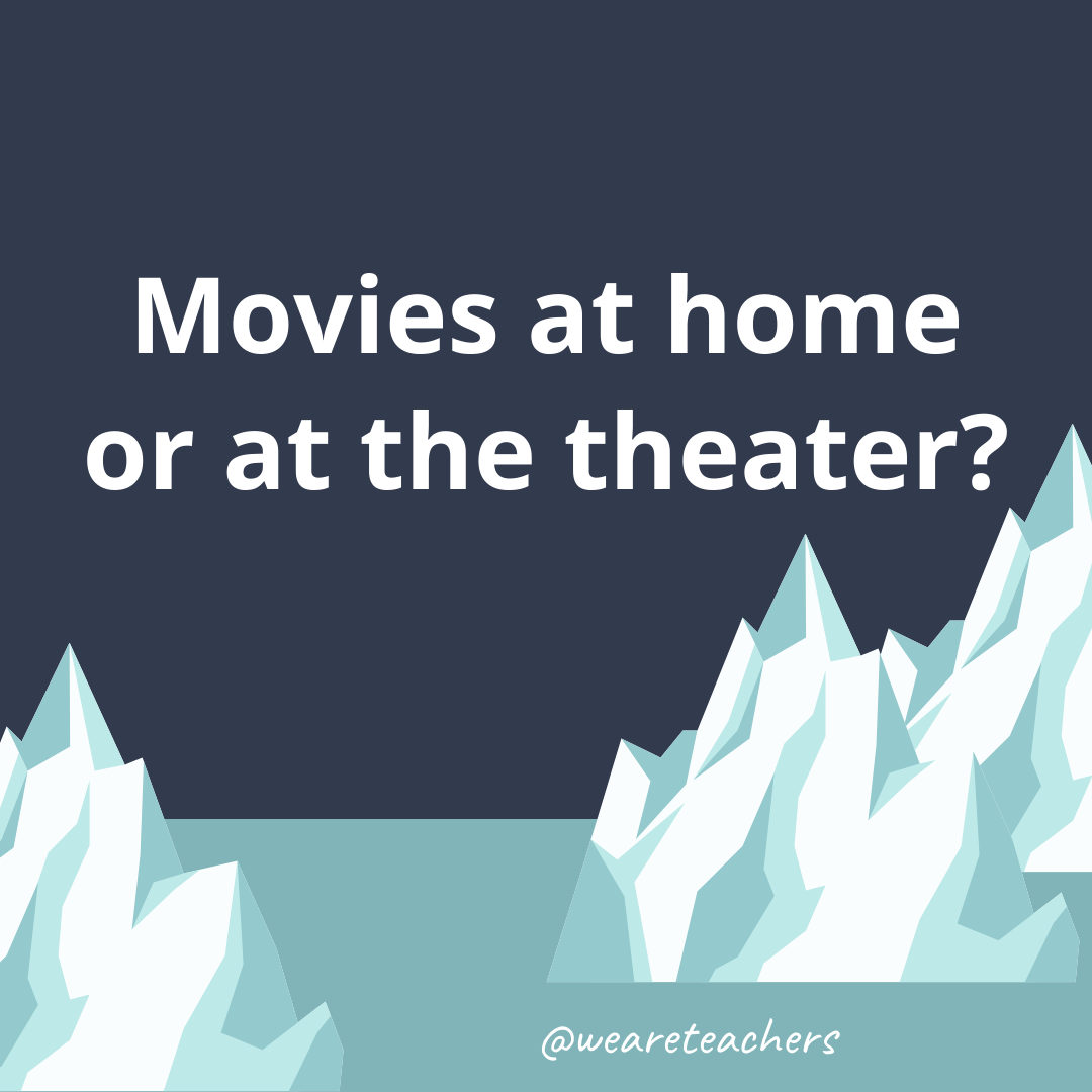 Movies at home or at the theater?