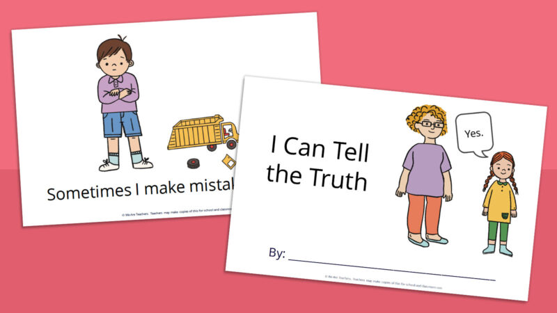 Printable social stories book for kids called I Can Tell the Truth.
