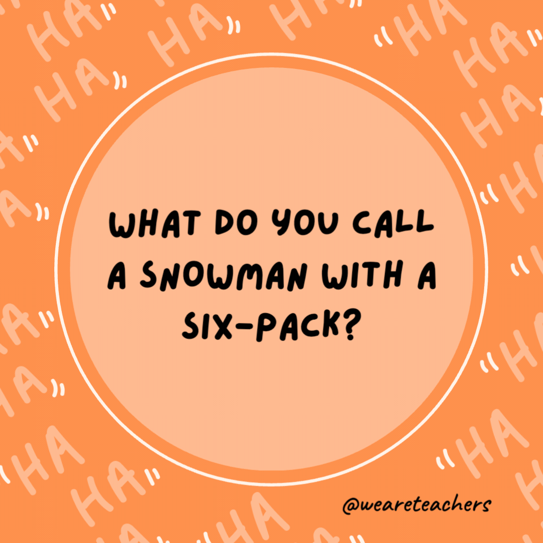 What do you call a snowman with a six-pack?

An abdominal snowman.