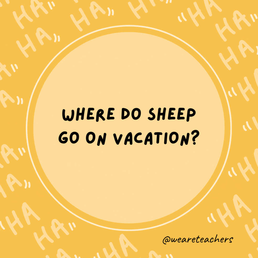 Where do sheep go on vacation?

The Baaaa-hamas.- dad jokes for kids