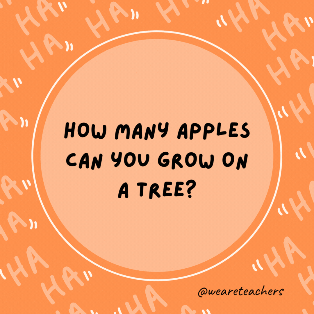 How many apples can you grow on a tree?

All of them.