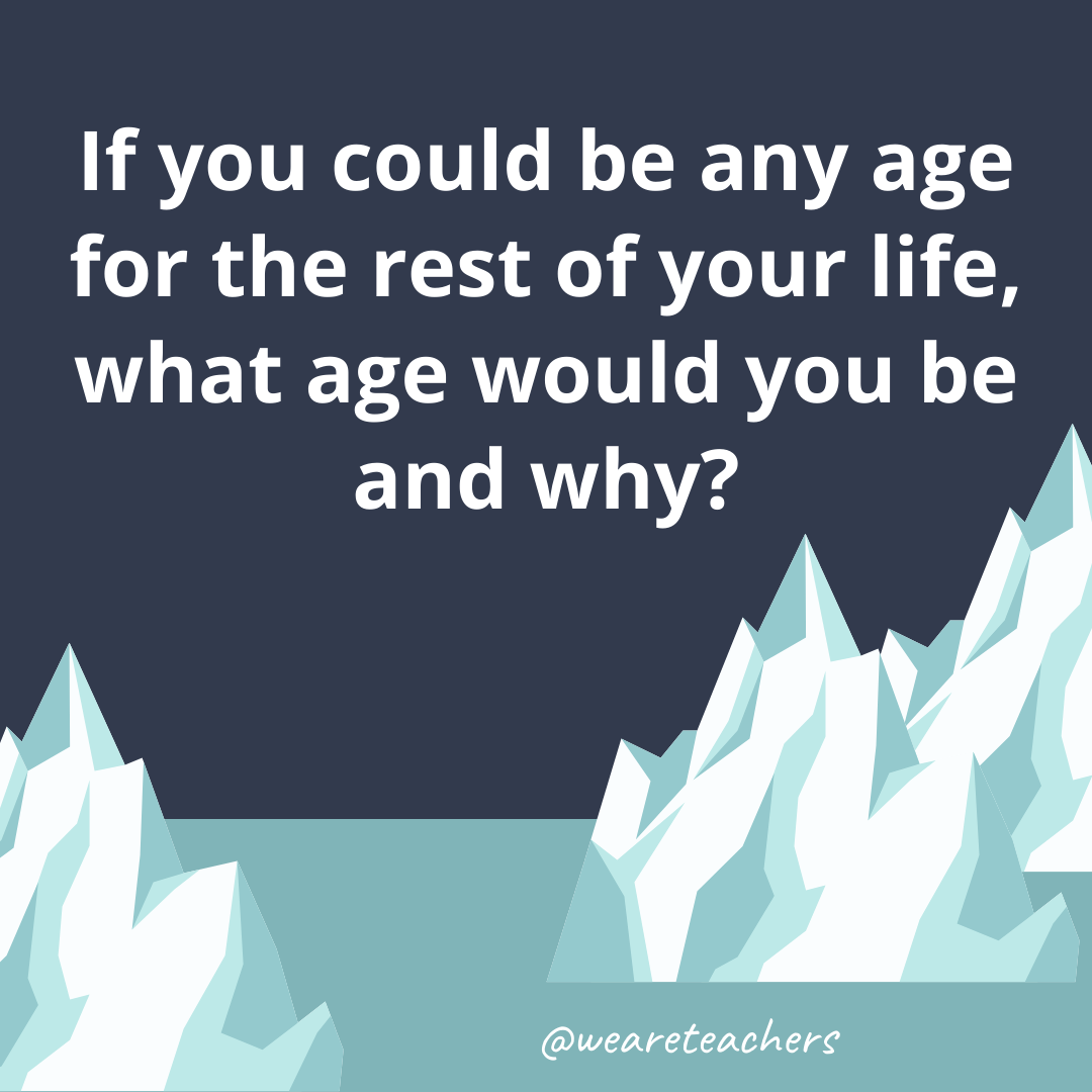 If you could be any age for the rest of your life, what age would you be and why?