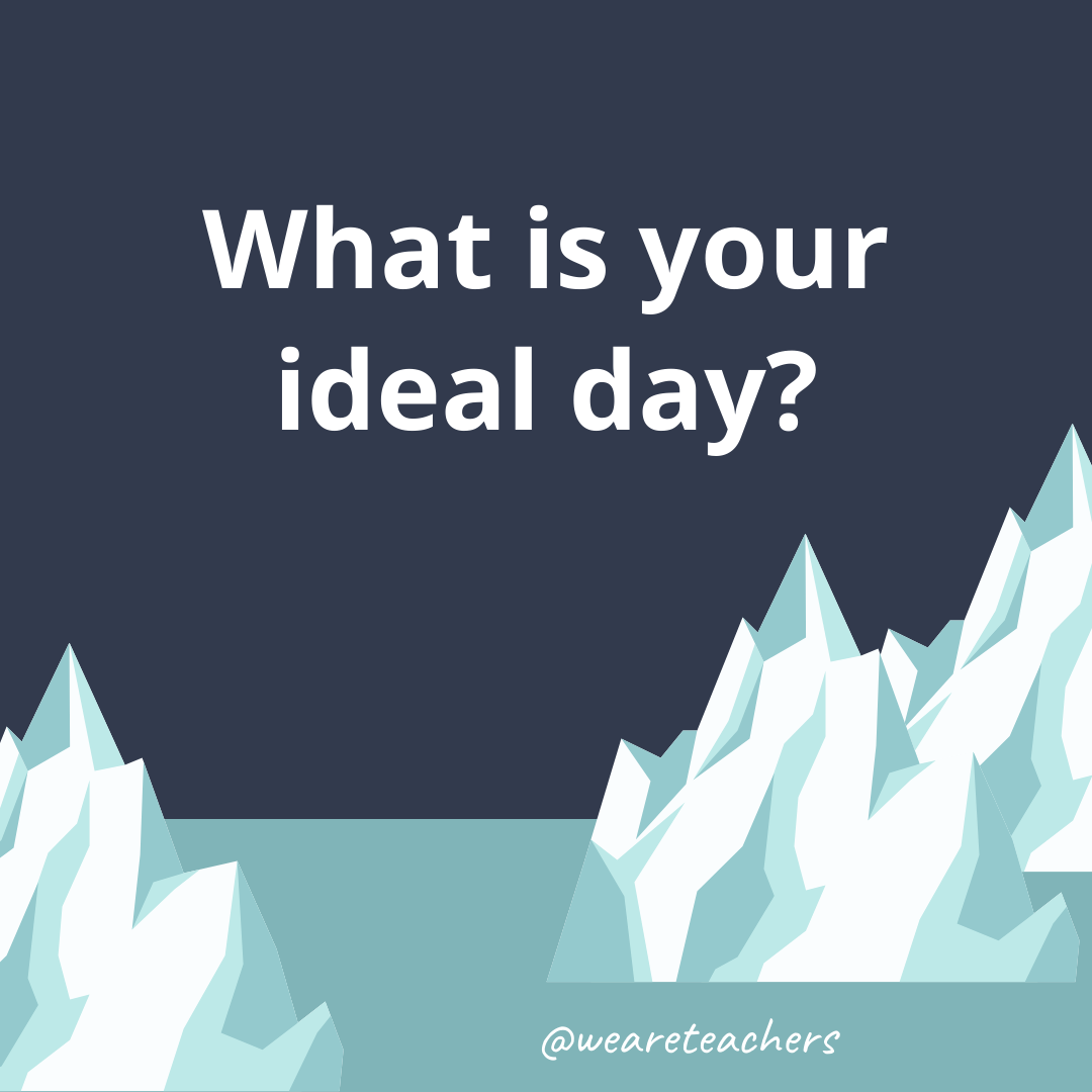 What is your ideal day?