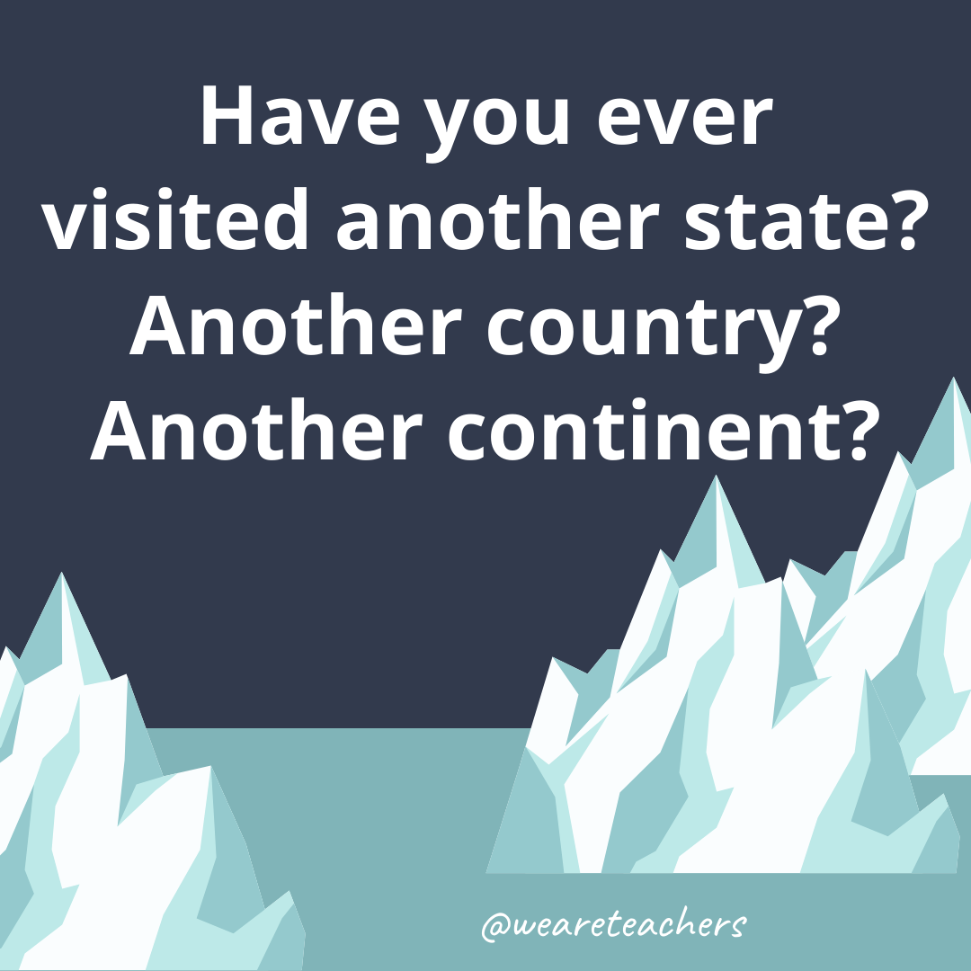 Have you ever visited another state?