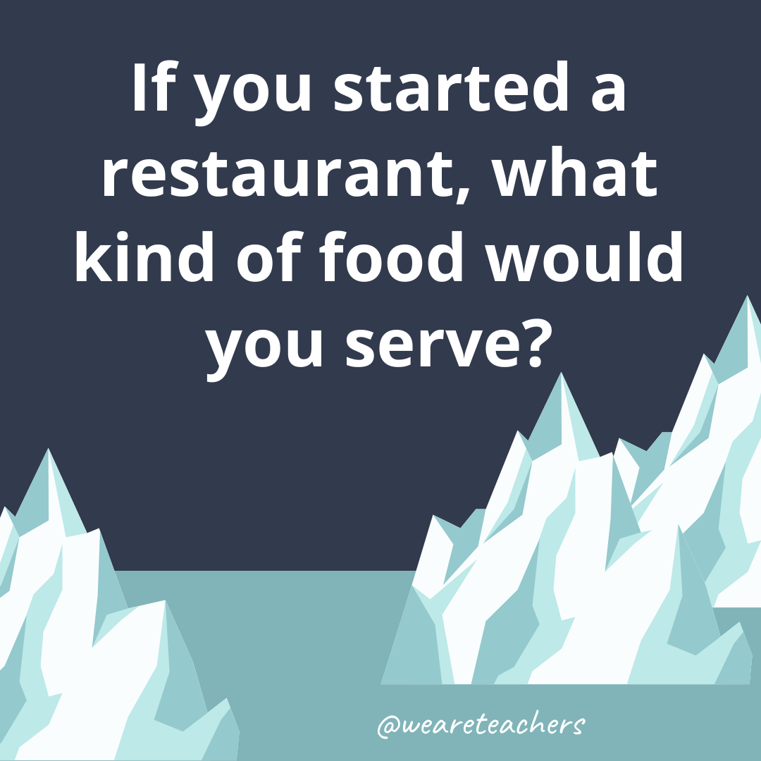 If you started a restaurant, what kind of food would you serve?