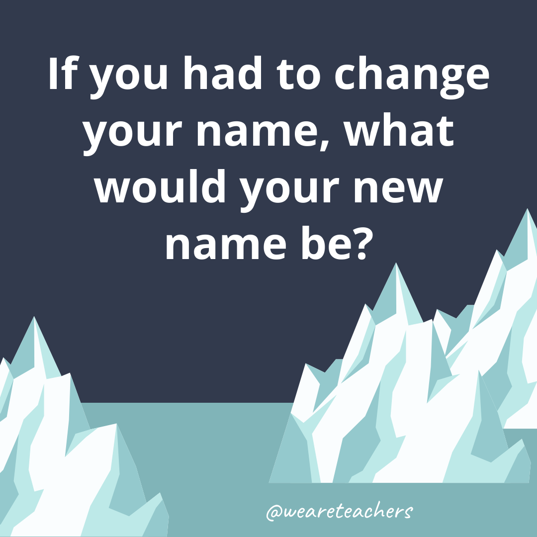 If you had to change your name, what would your new name be?