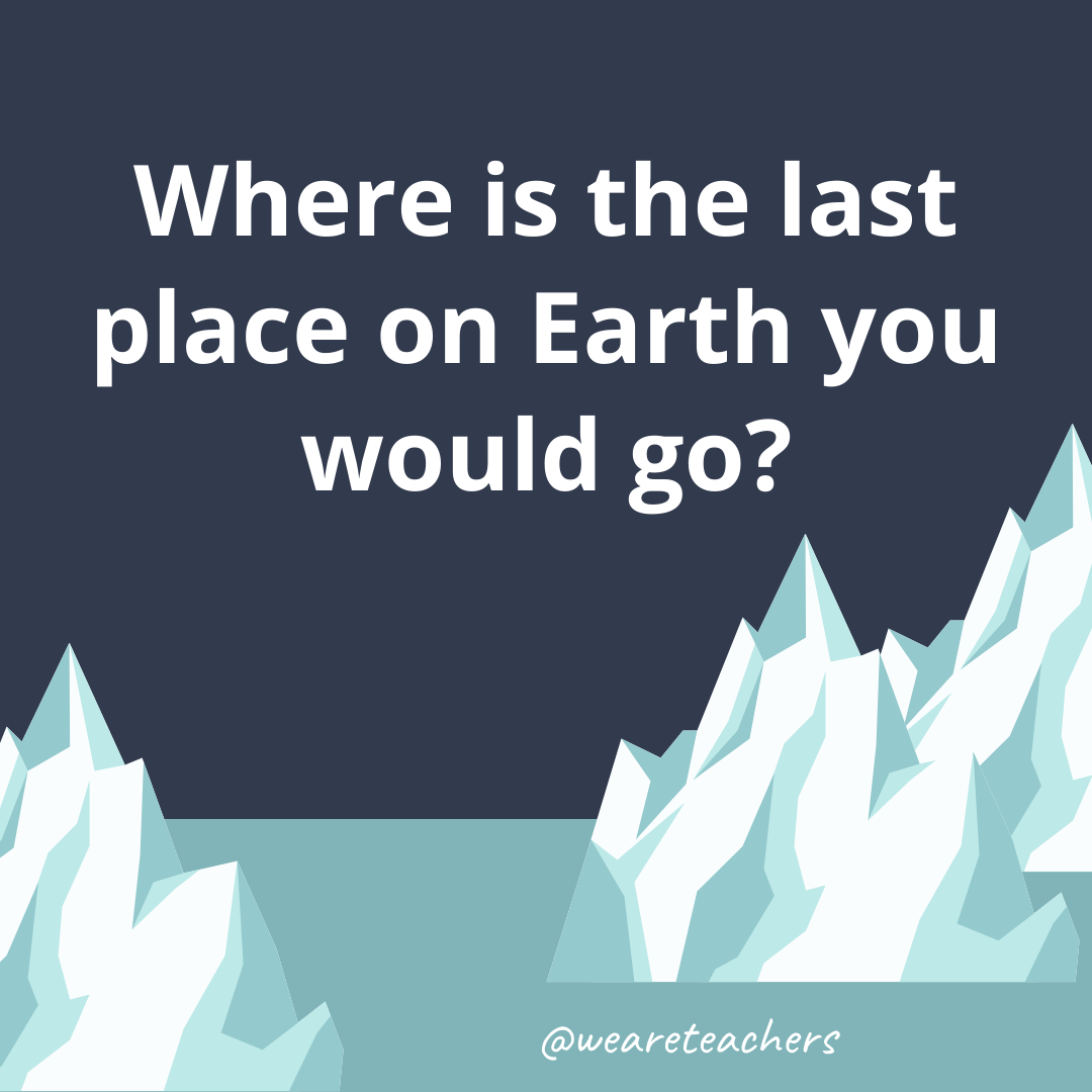 Where is the last place on Earth you would go?