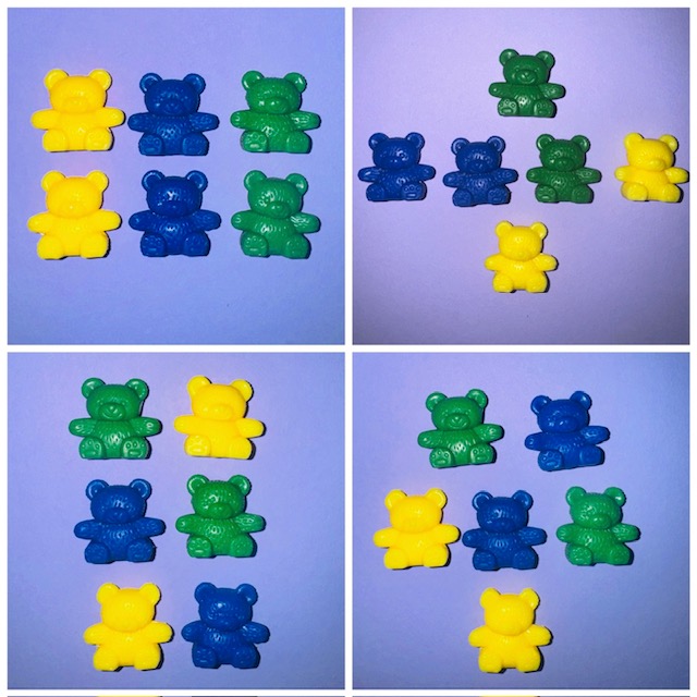 Rearrange Challenge with toy bears