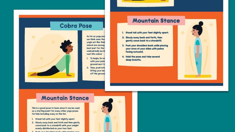 yoga pose cards for use with zones of regulation activities 
