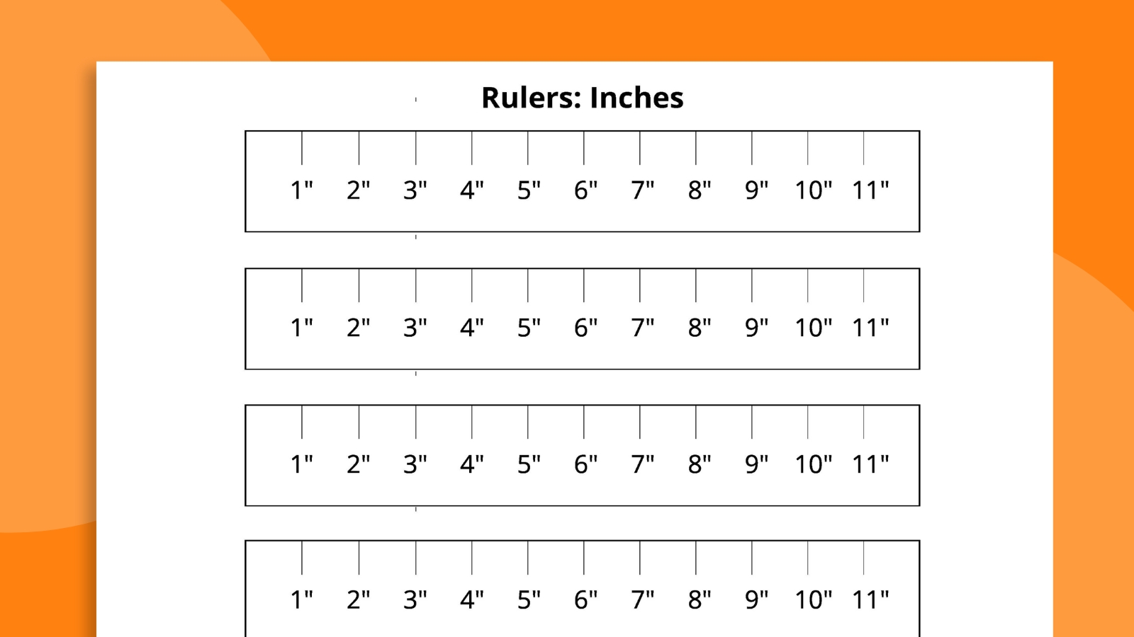 Inches ruler