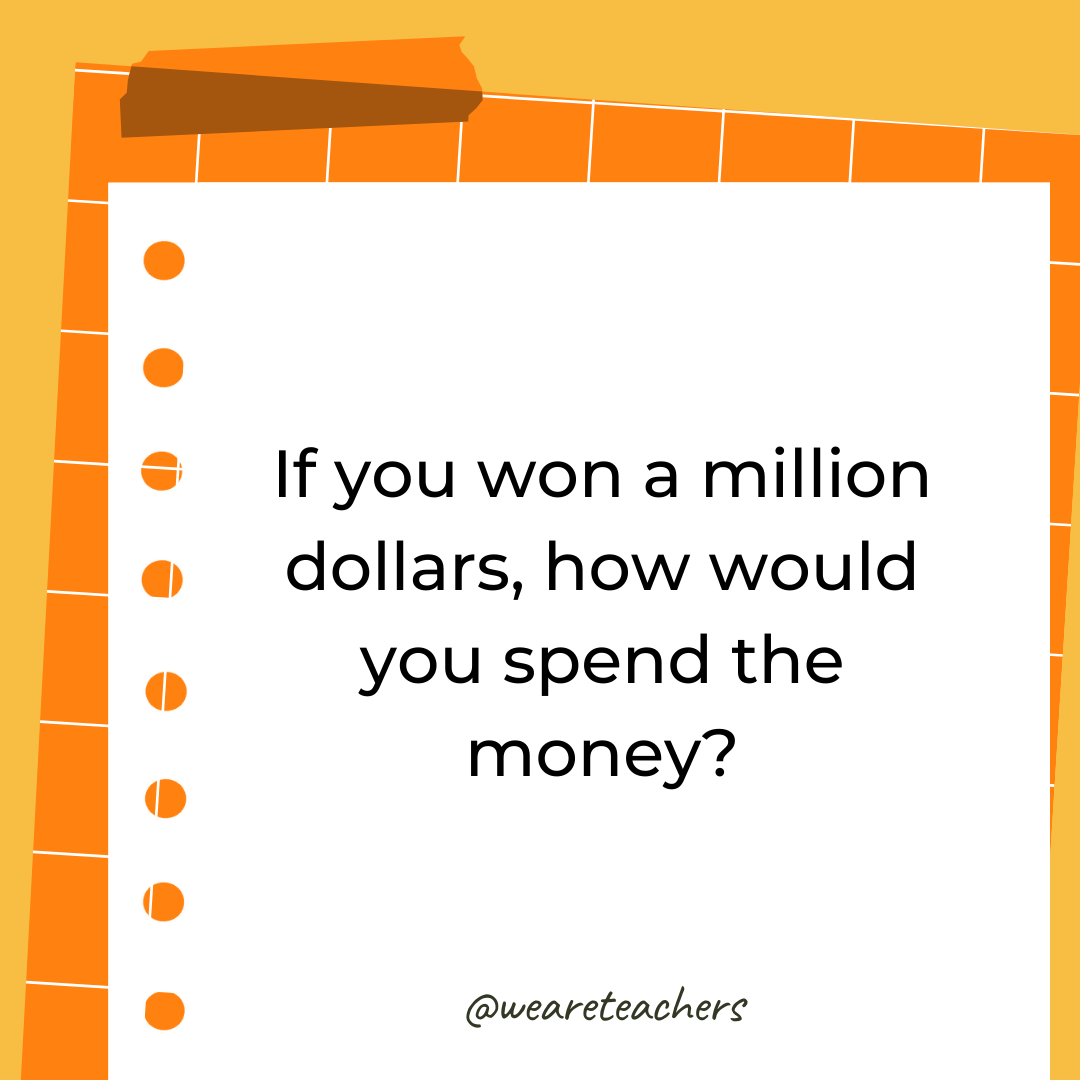 If you won a million dollars, how would you spend the money?